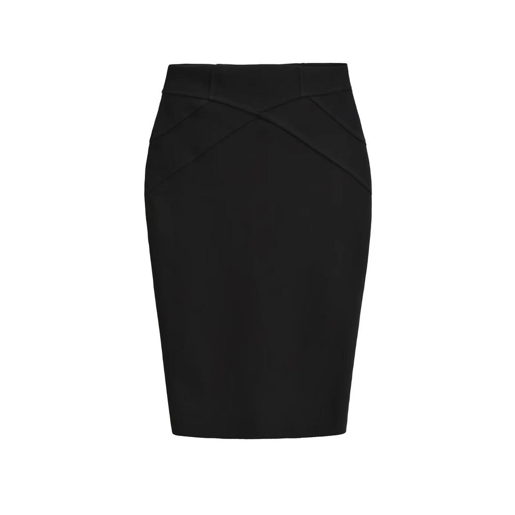 Koreanischer Midi-Rock mit hoher Taille: 3D-Patchwork, Hüftbetont, Herbst/Winter-Stil