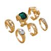 Versatile Gold Tone Rhinestones Ring Set Adjustable Women’s Adjustable Finger Rings Gift For Women Stylish Jewelry Gift