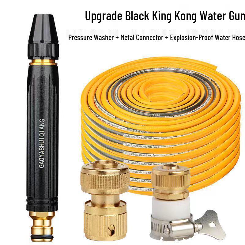 Multi-Functional High-Pressure Water Gun Set for Car Wash & Garden Use with Soft Hose