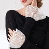 Embroidery Lace Flower Arm Sleeves Comfortable Elastic Armwear Wrist Cuffs Sleeves for Women Casual and Formal Occasion