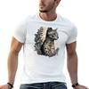Egyptian Mau Cat Portrait Tshirt Oversized Graphic Tee Cotton Graphic Tees Unisexs Shirts Graphic Tee