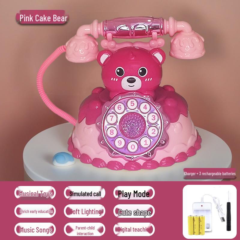 Musical Toy Phone for Early Childhood Development - Simulated Landline for Boys & Girls