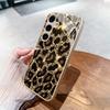 Flash Gold Leopard Pattern Gold Metallic Paint Glass Phone Case For iPhone 17 11 12 13 14 15 16 Pro Max 15 Plus 17Air 16E Cover