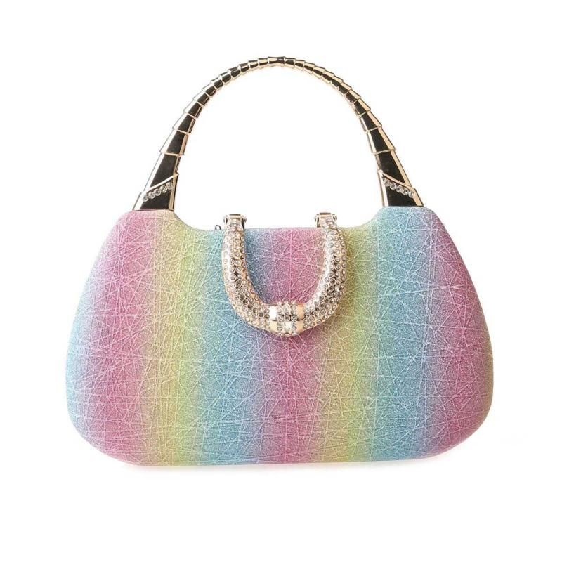 WTEMPO Brand Fashion Slim Flashing Handheld Dinner Bag Premium Texture Women Handheld Bag Dress Party Matching Small Square Bag