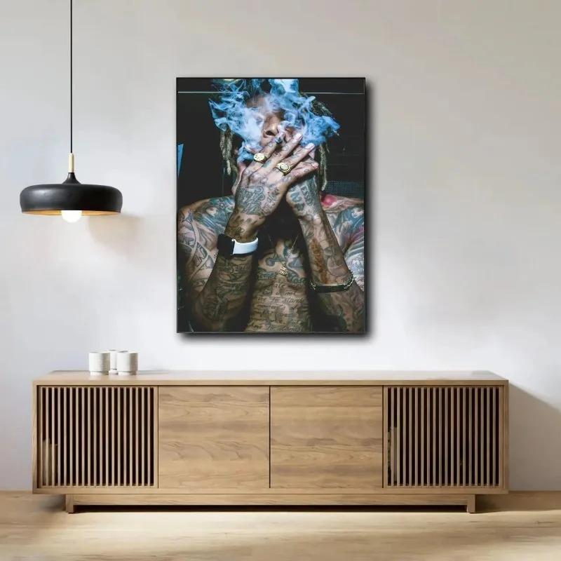 Wiz Khalifa Dekoration Kunstposter Wandkunst Personalisierbares Geschenk Modernes Familien Schlafzimmer Dekor Leinwandgemälde