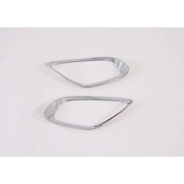For Kia Seltos Car Accessories ABS Chrome Rear Reflector Fog Light Lamp Cover Trim Bezel Frame Styling Garnish