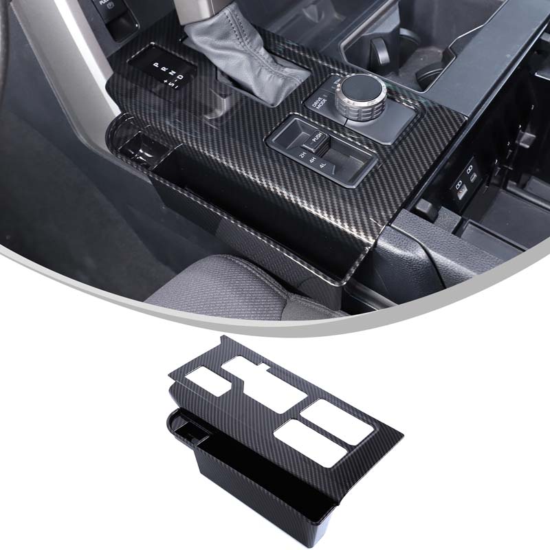 

ABS carbon fibre For Toyota Tundra Sequoia 2026-2026 Car Center Console Gear Shift Panel Storage Box Car Interior Accessories