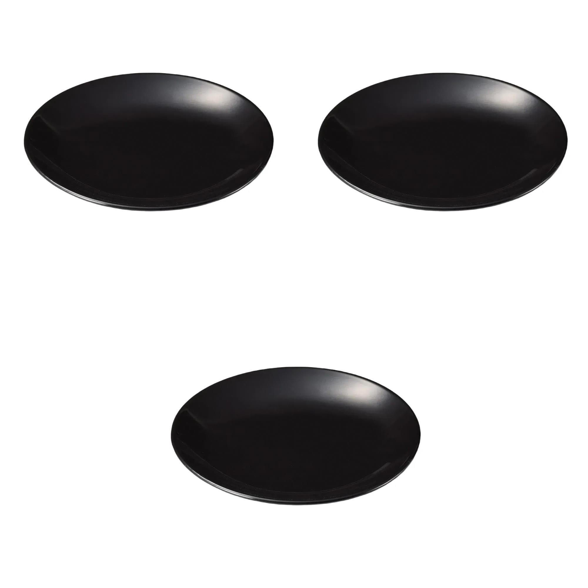 

Набор из 3 черных глазурованных 8 тарелок x 4 больших тарелок Арита от Setomonohonpo No. [25 см]