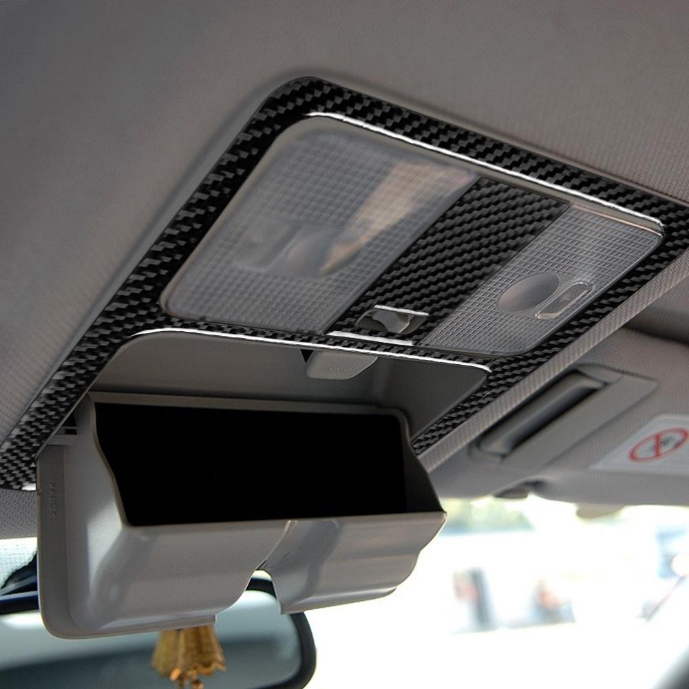 3Pcs Carbon Fiber Reading Light Panel Cover Modified Trim Fit for Nissan 350Z Hard Roof 2006 2009