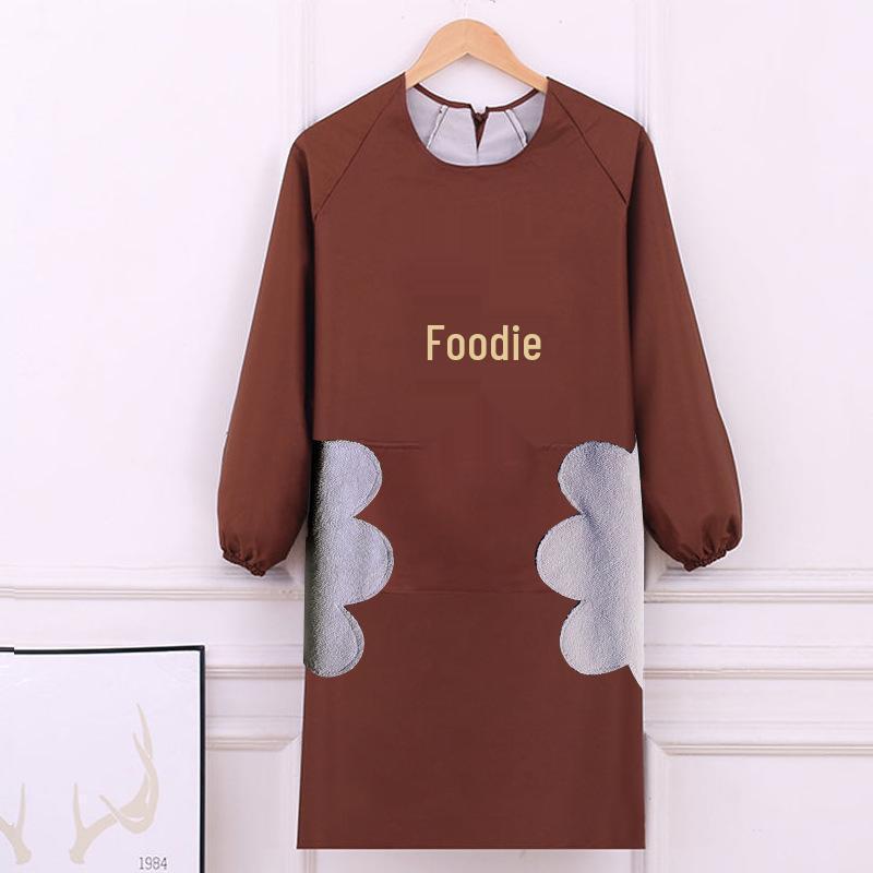 Waterproof and Oil-Proof Long Sleeve Kitchen Apron for Adults