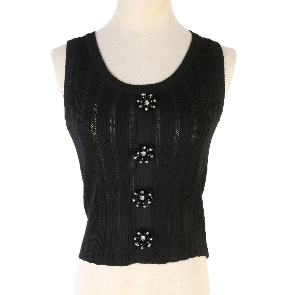 Ladylike French Style Sleeveless Knitted Vest