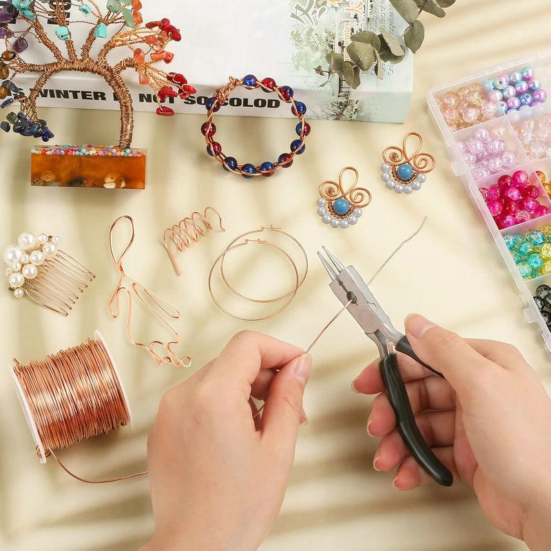 0.3-1.0mm Jewelry Copper Wire Tarnish Resistant Jewelry Beading Wire for Bracelet Necklaces Craft Jewelry Making Supplies