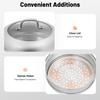 9L 304 Stainless Steel Steamer Pot 3-Layer Stackable Food Steamer for Cooking Soup Bun Vegetable Gas Induction Cooktop