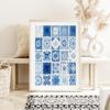 Poster blaue Kacheln