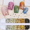 12 Grids Mini Sparkling Star Nail Sequins 3D Star Glitter Holographic Laser Pentagram Flakes Nail Art Charms Diy Decoration