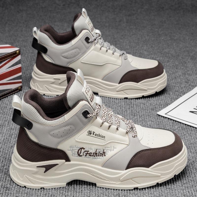 Fashion High-top Casual Sneakers for Men Daily Versatile Breathable Running Shoes Outdoor Non Slip Damping Basketball Shoes Man Sneakers