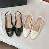 P218-12 thick heel baotou spring and summer 2025 new French small fragrant style with skirt temperament Mary Jane single shoes