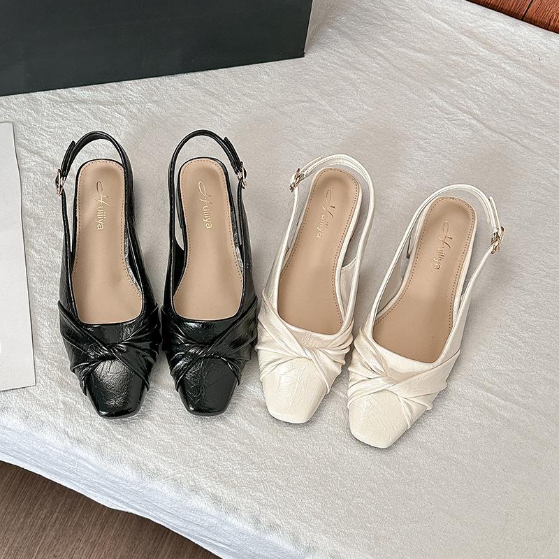 P218-12 thick heel baotou spring and summer 2025 new French small fragrant style with skirt temperament Mary Jane single shoes