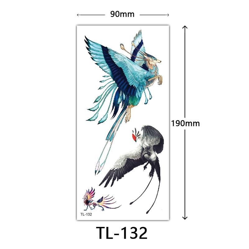 Flower Tattoo Stickers, Color Sketch Tattoo Stickers, English Letters, Wedding Photography Tattoo