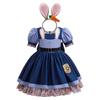 Costume Judy Hopps di Zootropolis 2 per Bambine Bambini Uniforme da Poliziotta Coniglietta con Cintura per Halloween Cosplay Carnevale Compleanno