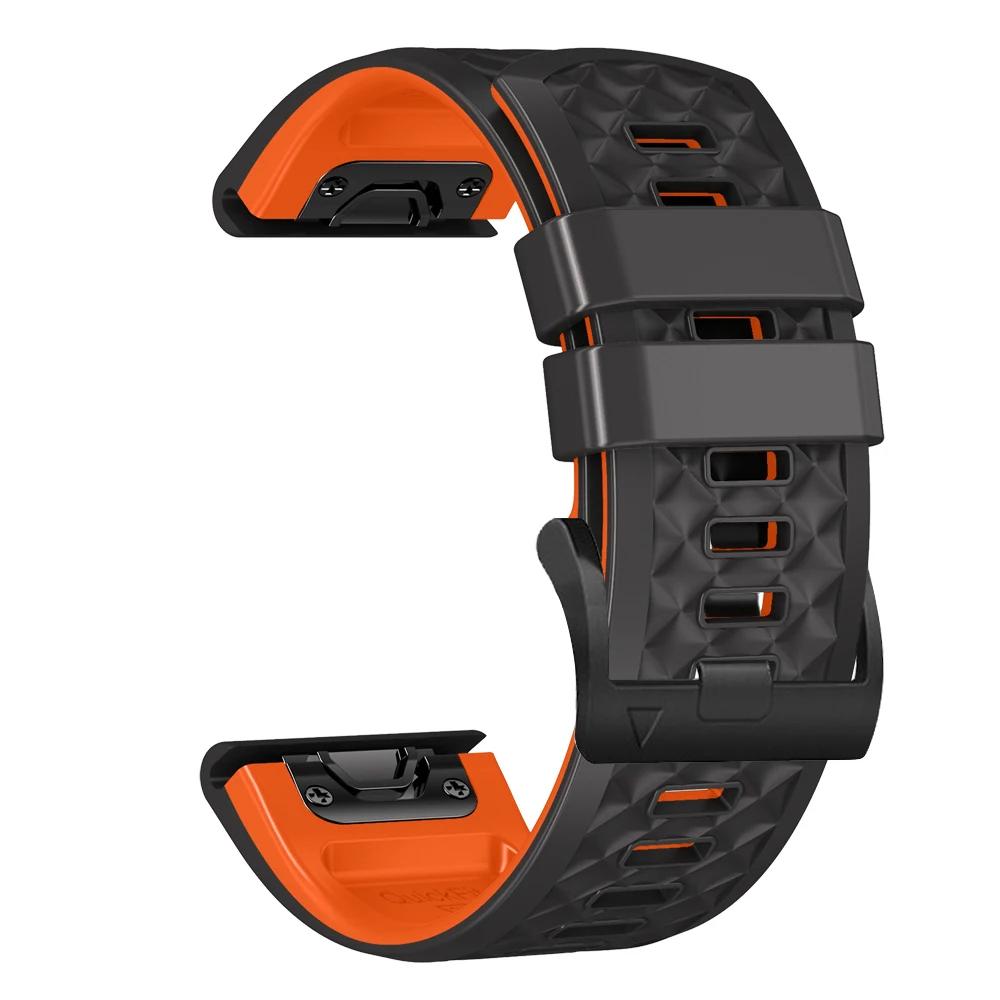 

QuickFit 22mm 26mm Silicone Watch Band For Garmin Fenix 5 5X 6X 7 7X Pro/Epix Pro (Gen 2) TACTIX/Mk2 Mk2i G1/MARQ/Enduro 2 Strap Quickfit 22mm