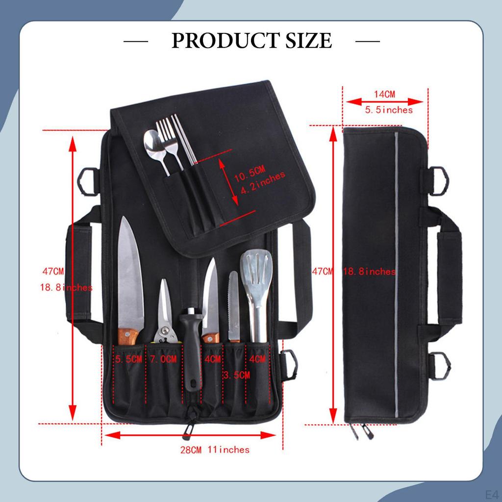 Chef Knives Bag Case Multifunctional Knive Holder Protector Cooking Tools Carrying for Camping