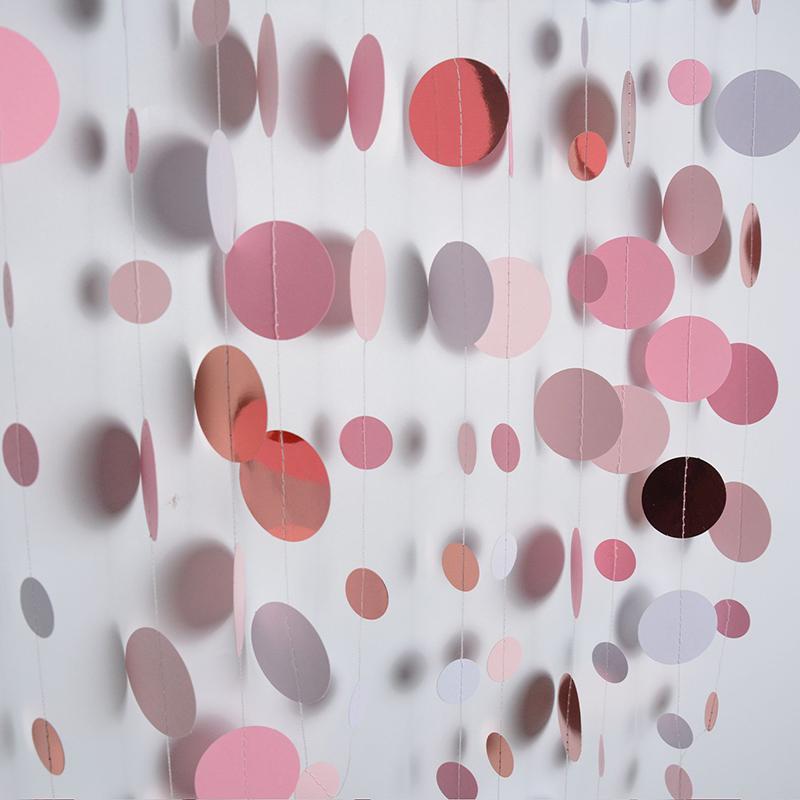 

1 шт. Подвесная бумажная свадебная красочная гирлянда в горошек для девичника, выпускной, несколько вариантов 4m