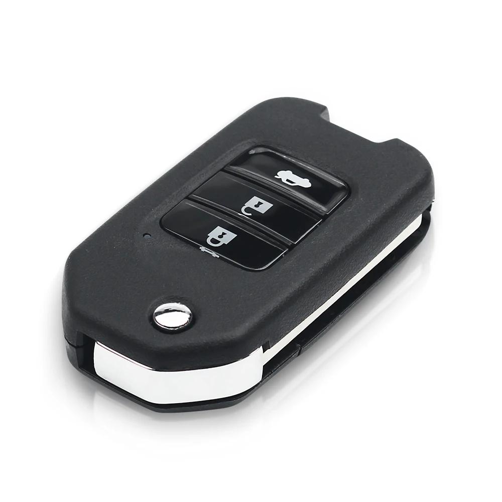 KEYYOU For Honda Civic City Accord CR-V HR-V Jazz Vezel FR-V Flip Key Housing Cover 1PCS NEW Car Key Shell Case