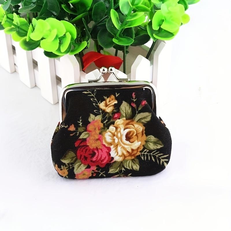 Rose Coin Purse, Zero Wallet Lipstick Bag Key Pouch, Cute Small Gift for Girls, Portable Mini Wallet for Daily Use