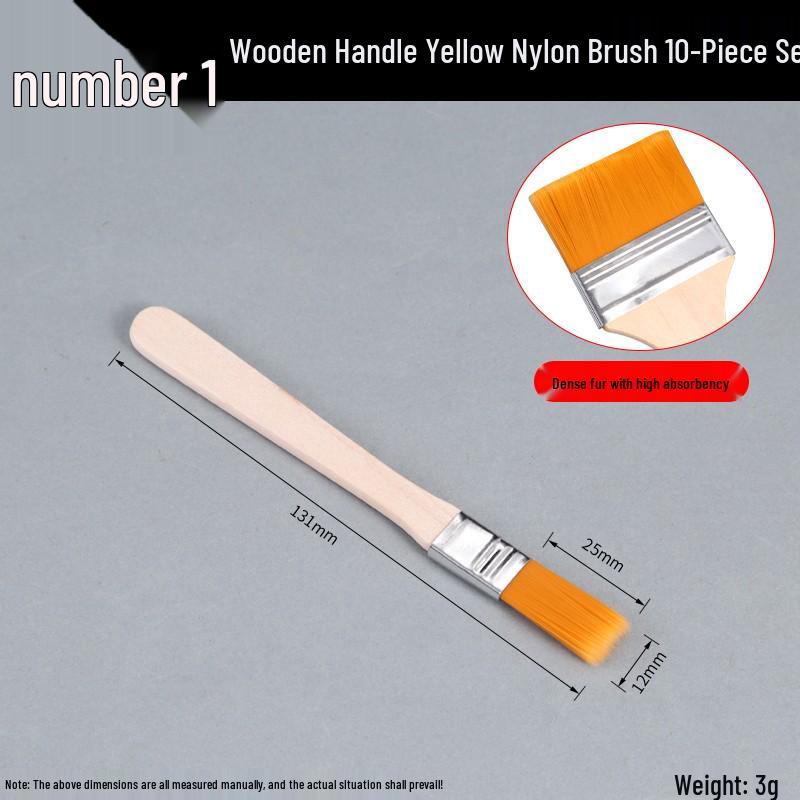 Nylon Soft Bristle Industrial Paint & Art Brush - Small BBQ & Lab Use