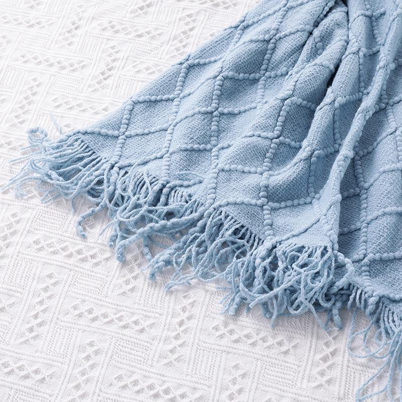 Hotel Bedside Blanket Multi-functional Blanket Nordic Style Simple and Elegant Full Cover Sofa Cover Hotel