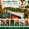 European Style Artificial Pine Needle Garland with Wire Loop, PE Material for Christmas and Home Decor