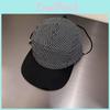 White Black Checker Pattern Women Outdoor Baseball Hat With Material Breathable