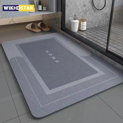 Bathroom Absorbent Floor Mat, Anti Slip Diatomaceous Mud Foot Mat, Quick Drying Toilet, Anti Fall Toilet Door Mat, Foot Mat