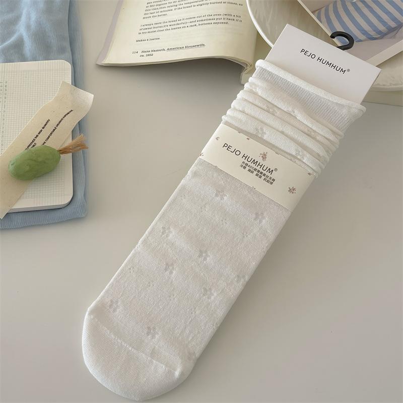 

Шелк от шелкопрядов с прохладным прикосновением. Детские летние легкие носки до щиколотки с сетчатой вентиляцией. Носки-столбики в балетном стиле для лета. 1 pair