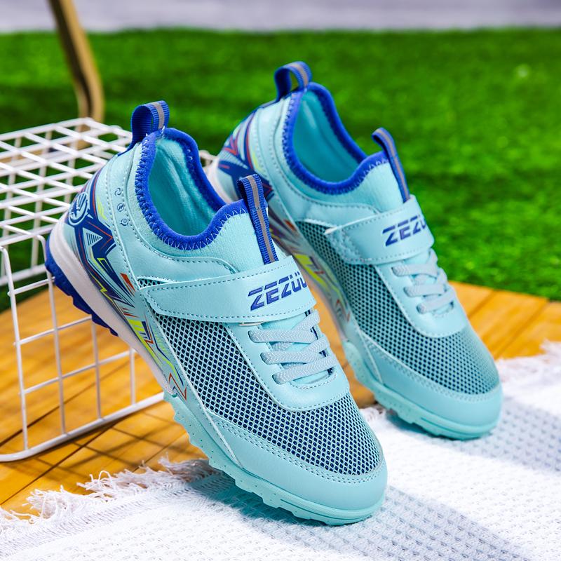 Kinder TF Fußballschuhe Jungen Mädchen Atmungsaktives Mesh Fußballschuhe Jugend Outdoor Kunstrasen Kurze Stollen Trainingsfußballschuhe