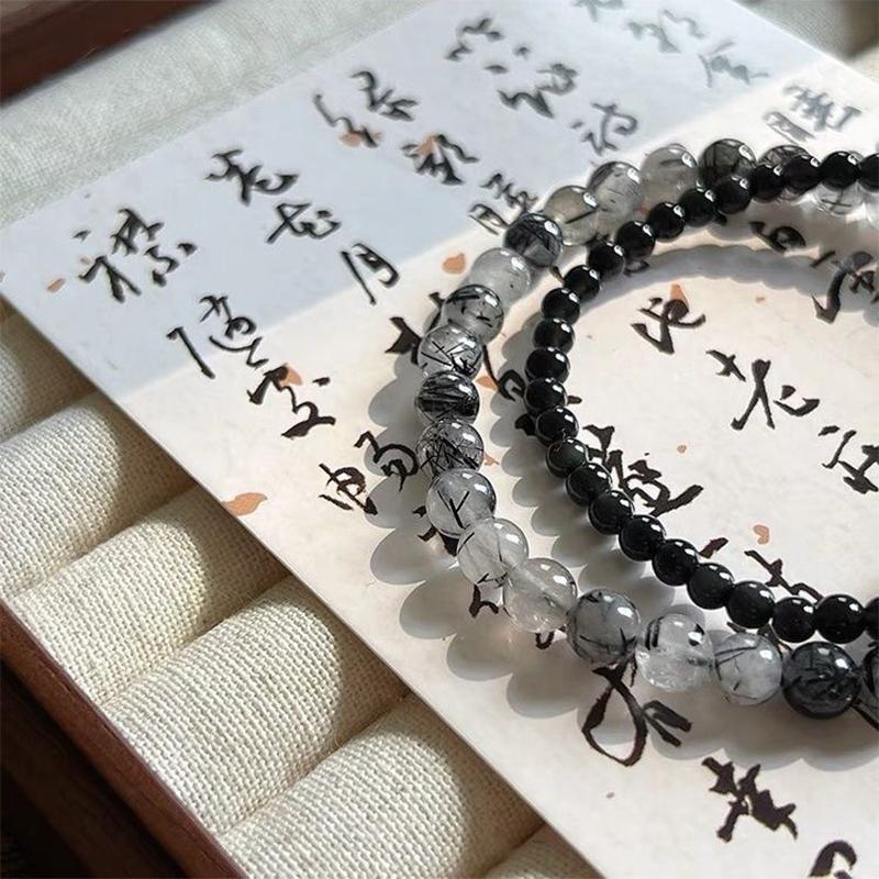 New Chinese Style Double-Layer Peace Lock Bead Bracelet High Value Couple Bracelet