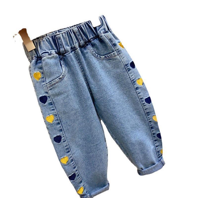 "2025 Frühling/Herbst Mädchen Koreanischer Stil Harem Jeans - Locker sitzende Freizeithose für Kinder"