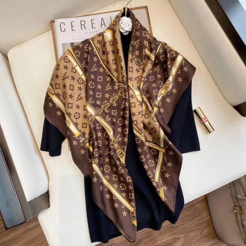 90 Large Square Scarves, Silk Scarves, Women'S Imitation Silk Fashion Shirts, Small Square Scarves, Mother Scarves.
