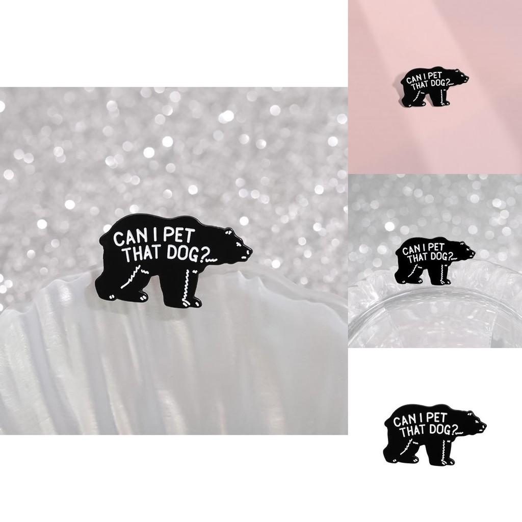 Whimsical Dog Colorful Bear Brooch Alloy Cartoon Accessory For Outfits Fun