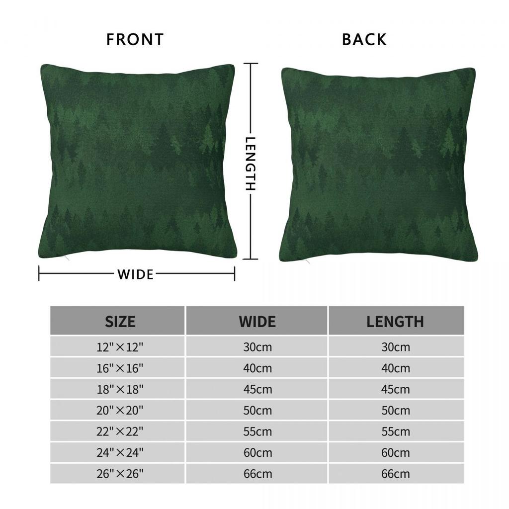 Tree Line Square Pillowcase Polyester Linen Velvet Pattern Zip Decor Pillow Case Home Cushion Cover
