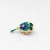Open and Close Hot Egg Micro-inlaid Zircon Flower Pendant Fringed Copper Gold-plated Enamel Necklace
