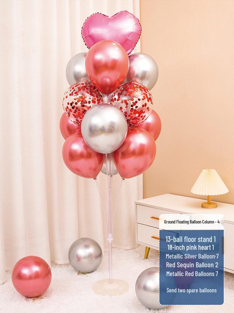 Luminous Floating Table Balloon Heart Decor for Birthday & Banquet