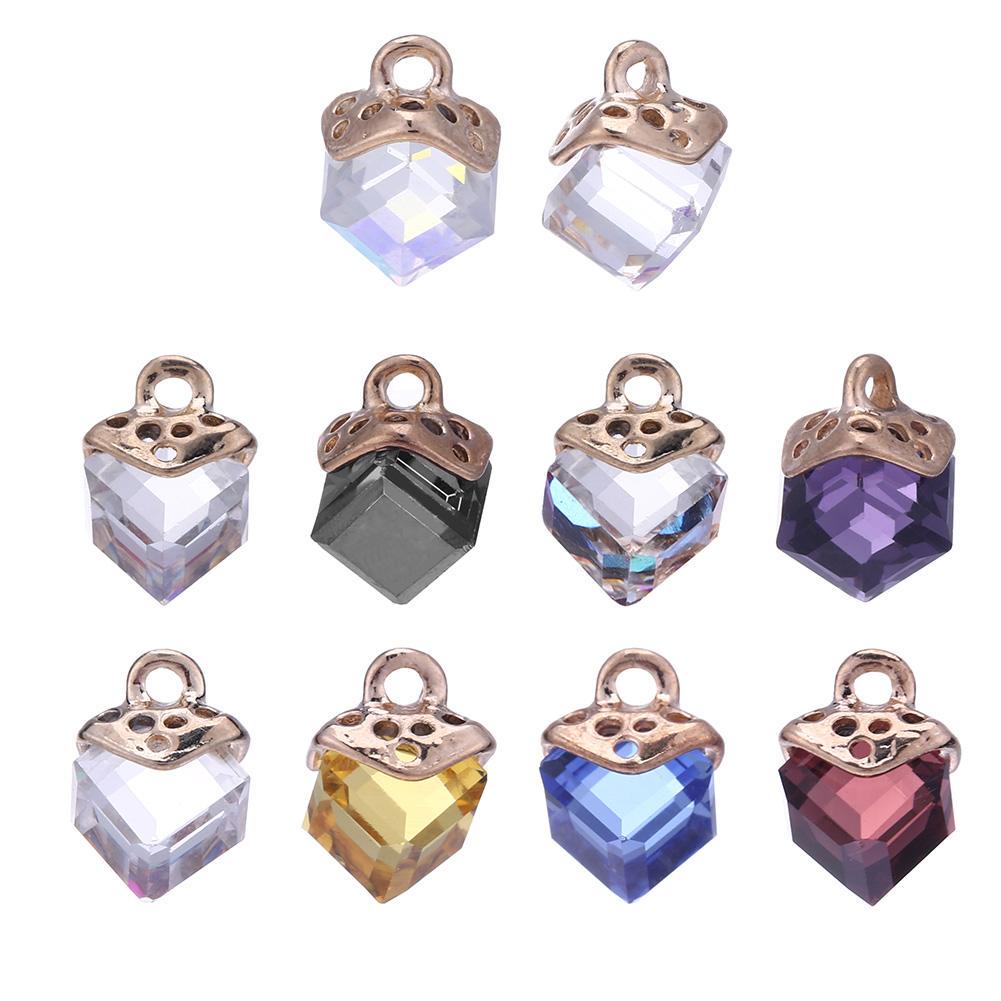 10x Alloy Rhinestone Snowflake Charms Pendants Xmas Jewelry Making Findings