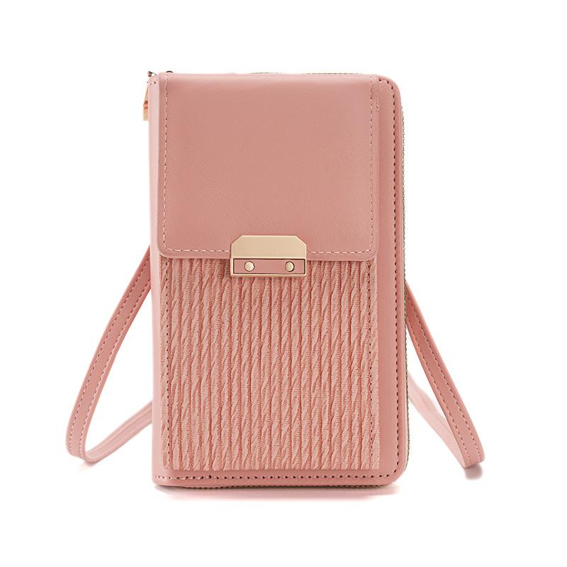 Trendy and Simple Crossbody Bag, Korean-style Lockable Small Square Wallet, Ladies' Single-shoulder Bag