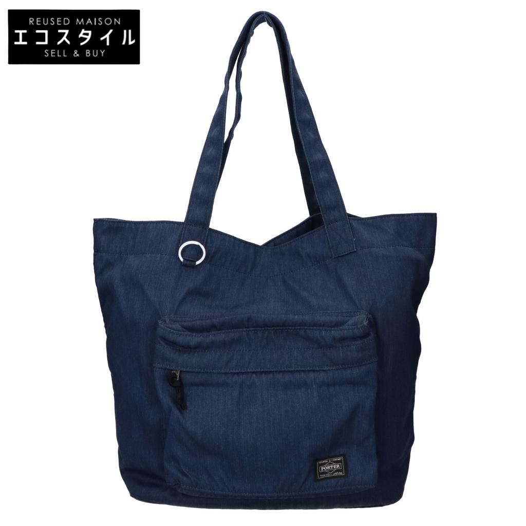 Porter 892-15100 Denim Tote Bag NavyUsed