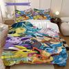 Pokemon Set Vibrant Characters Enthusiasts Bedding 1 Duvet Cover 2 Pillowcase Without Core Bedding Set Duvet Cover And Pillowcase