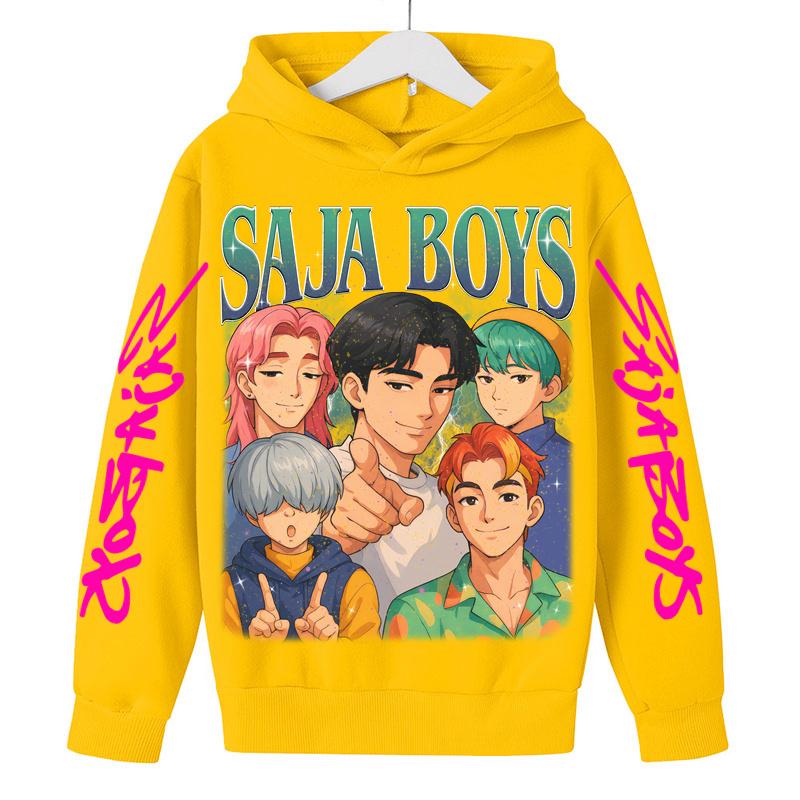 Movie New Kids K-Pop Demon Hunters Hooded Tops Toddler Girl Clothes KPop Demon Hunters Hoodie Girls Fashion Casual Sweatshirt