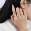 Bagues Moissanite 6,5 mm 1 ct Vvs1 pour femmes Alliance classique de fiançailles Fleur Diamant simulé Argent sterling S925 Bijoux