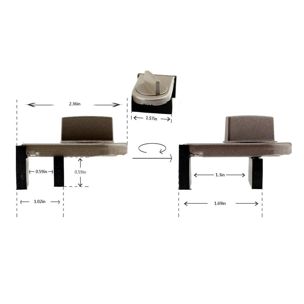 Schiebetür-Fensterschlösser aus Aluminiumlegierung, verstellbares Tür-Sicherheitsschloss, Sicherheitsschloss für Zuhause und Büro, Diebstahlsicherung